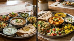 Hrithik Roshan diet plan Indian meal example – grilled chicken, vegetables, and quinoa