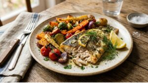 Healthy baked fish dinner recipe for weight loss