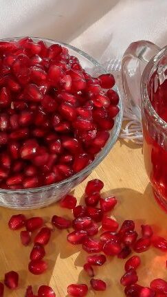 fresh pomegranate juice splash