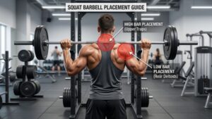 correct barbell placement high bar vs low bar squat position