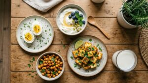 Protein rich foods for chest muscle growth eggs paneer chickpeas